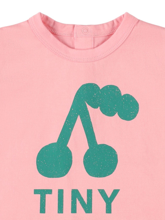 Tiny Cottons: 印花有机棉T恤 - 粉色 - kids-girls_1 | Luisa Via Roma