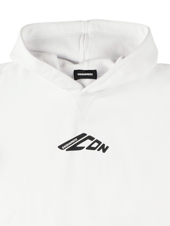 Dsquared2: Sudadera de algodón - Blanco - kids-boys_1 | Luisa Via Roma
