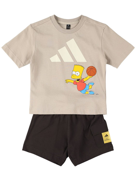 adidas Originals: Cotton t-shirt - ベージュ - kids-boys_0 | Luisa Via Roma
