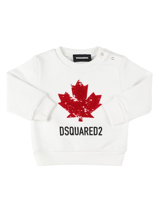 Dsquared2: Cotton crewneck sweatshirt - kids-boys_0 | Luisa Via Roma