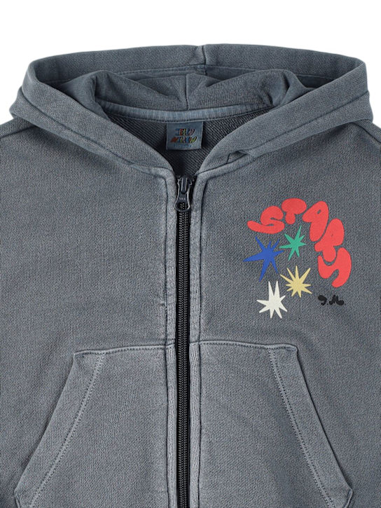 Jellymallow: Cotton zip hoodie - ブルー - kids-boys_1 | Luisa Via Roma