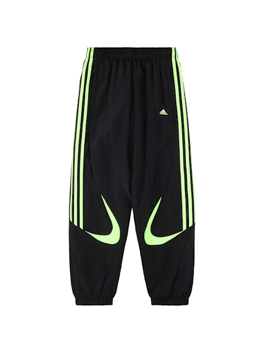 adidas Originals: Logo pants - ブラック/グリーン - kids-girls_0 | Luisa Via Roma