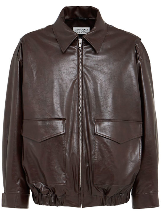 MM6 Maison Margiela: Jacke mit Reißverschluss - men_0 | Luisa Via Roma