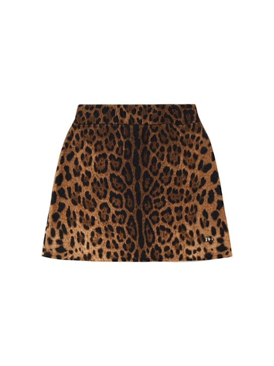 Dolce&Gabbana: Wool skirt - マルチカラー - kids-girls_0 | Luisa Via Roma
