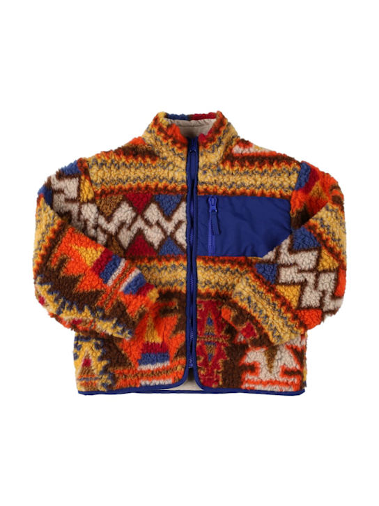 The New Society: Embroidered wool blend bomber jacket - Multicolor - kids-boys_0 | Luisa Via Roma