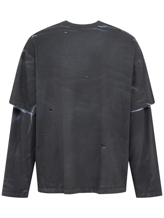 Acne Studios: Cotton logo t-shirt - men_1 | Luisa Via Roma