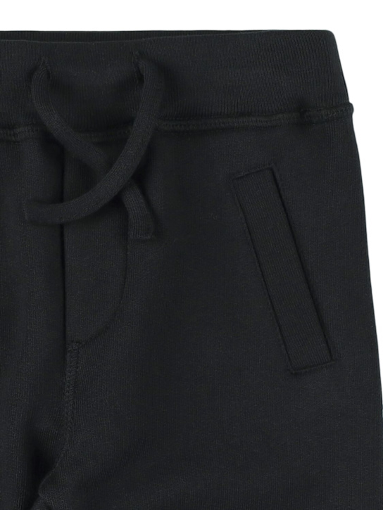 Dsquared2: Pantaloni in felpa di cotone - Nero - kids-girls_1 | Luisa Via Roma