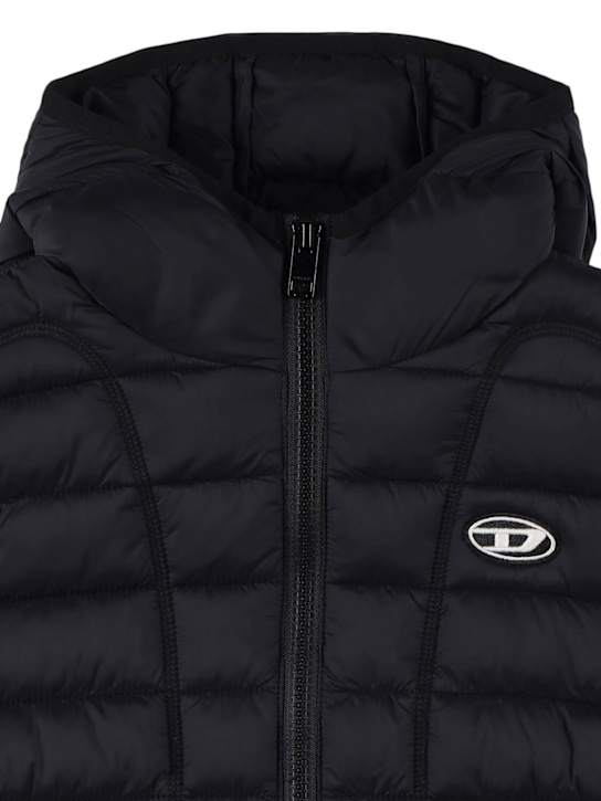 Diesel Kids: Hooded poly puffer vest - kids-boys_1 | Luisa Via Roma