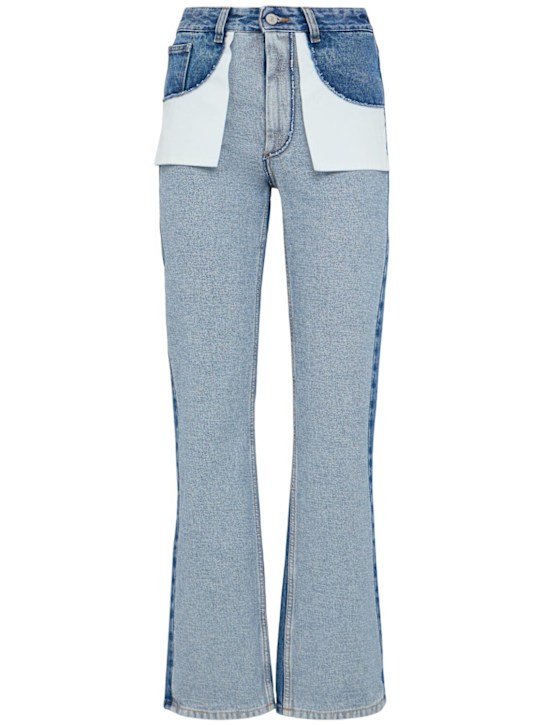 MM6 Maison Margiela: High rise straight jeans - women_0 | Luisa Via Roma