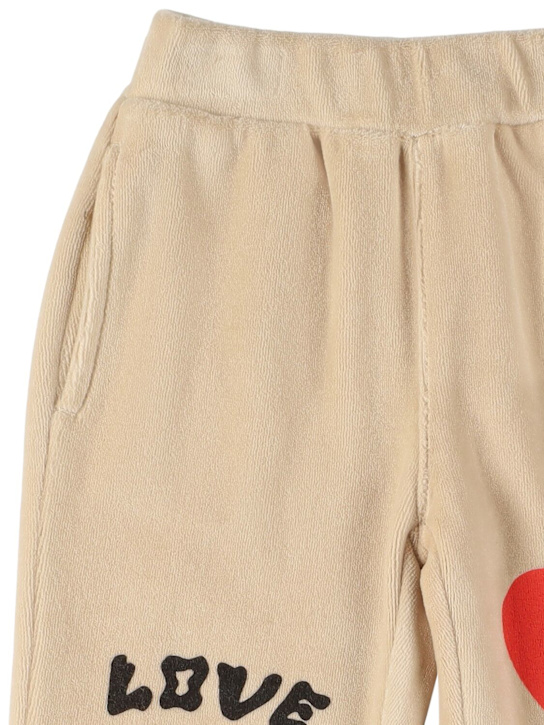 Jellymallow: Printed cotton blend sweatpants - ライトベージュ - kids-girls_1 | Luisa Via Roma