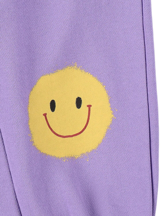 Jellymallow: Printed cotton sweatpants - Purple - kids-boys_1 | Luisa Via Roma