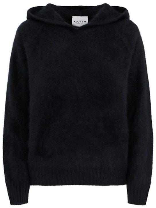 Kujten: Soso knitted cashmere sweatshirt hoodie - women_0 | Luisa Via Roma