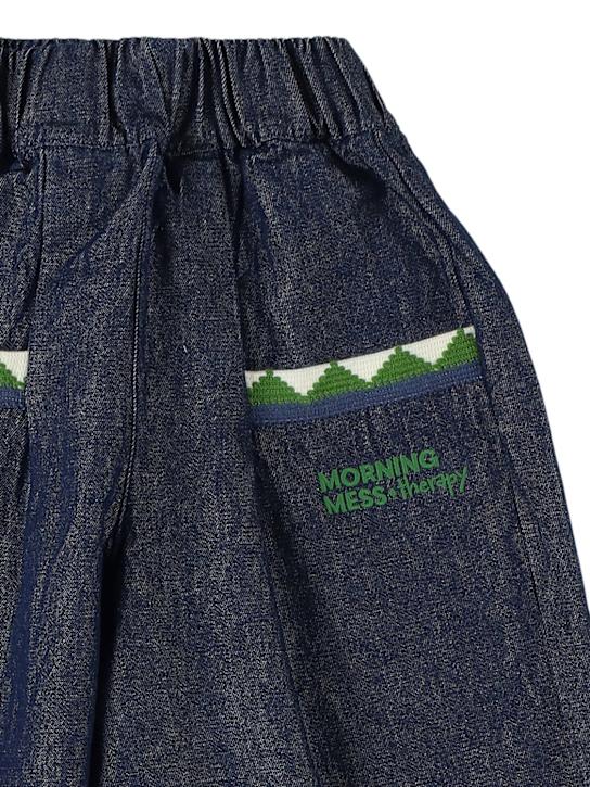 Morning Mess Therapy: Cotton denim jeans - ブルー - kids-girls_1 | Luisa Via Roma