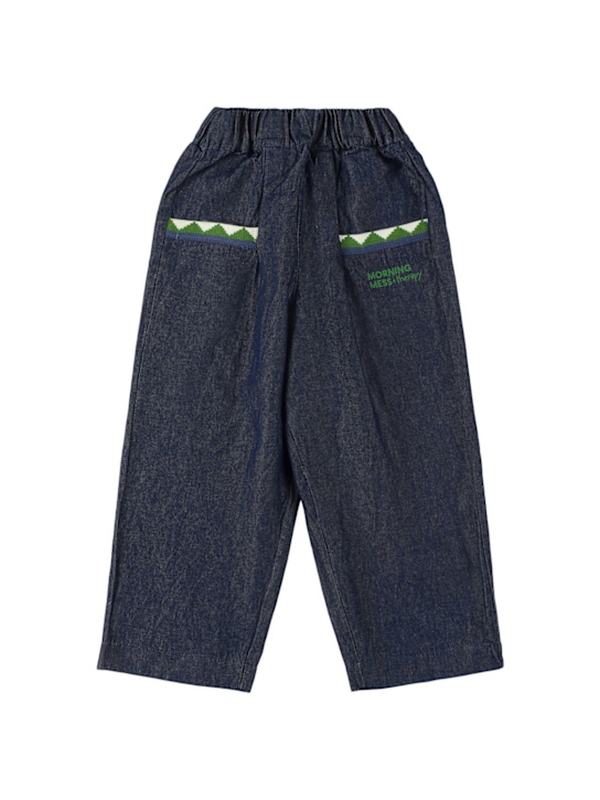 Morning Mess Therapy: Cotton denim jeans - ブルー - kids-girls_0 | Luisa Via Roma