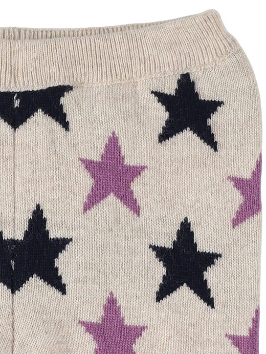 The New Society: Cotton blend knit pants - マルチカラー - kids-girls_1 | Luisa Via Roma