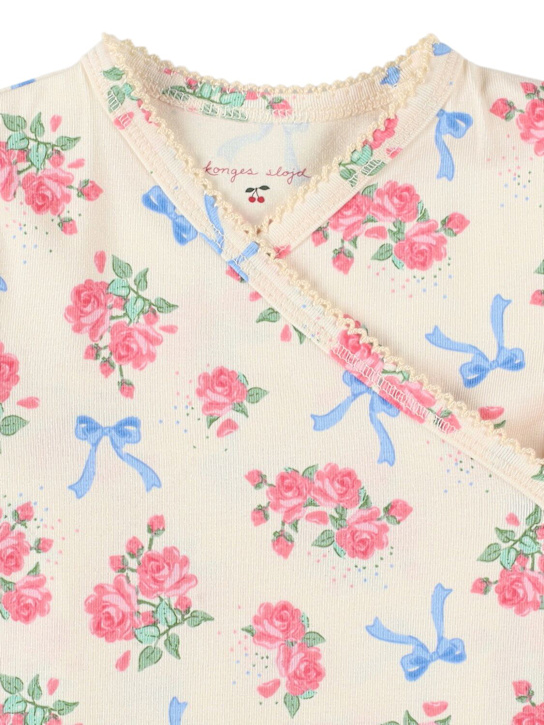 Konges Sløjd: Tutina in jersey di misto cotone con stampa - Rosa - kids-girls_1 | Luisa Via Roma