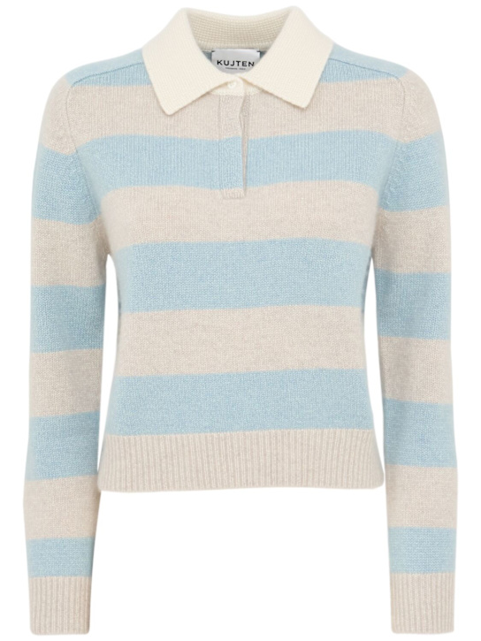 Kujten: Royce striped cashmere polo sweater - women_0 | Luisa Via Roma