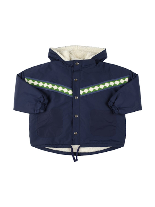 Morning Mess Therapy: Recycled nylon jacket - ネイビー - kids-girls_0 | Luisa Via Roma