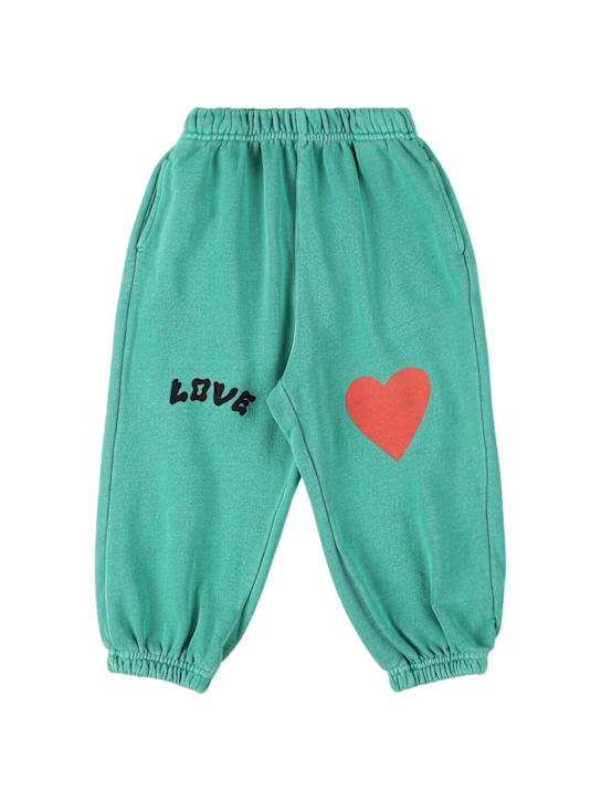 Jellymallow: Printed cotton sweatpants - Green - kids-boys_0 | Luisa Via Roma