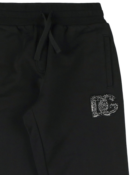 Dolce&Gabbana: Cotton sweatpants - ブラック - kids-girls_1 | Luisa Via Roma