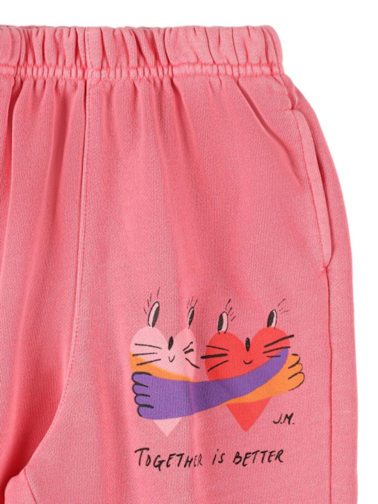 Jellymallow: Logo棉质运动裤 - 粉色 - kids-girls_1 | Luisa Via Roma