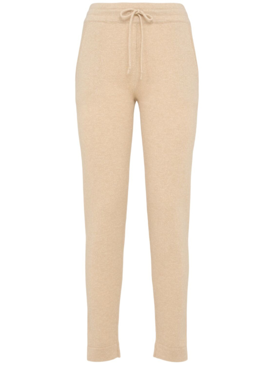 Kujten: Joggy 2 knitted cashmere sweatpants - Beige - women_0 | Luisa Via Roma