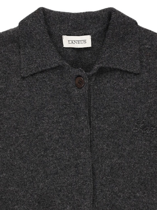 Laneus: Wool blend knit jumpsuit - グレー - kids-girls_1 | Luisa Via Roma