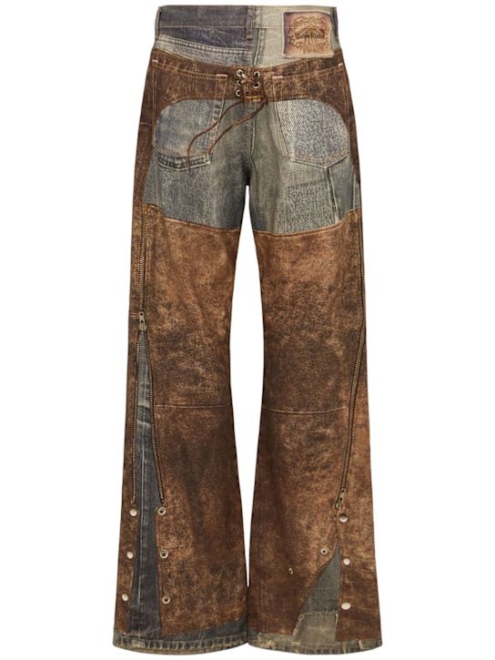 Acne Studios: Lockere Jeans - Blau/Braun - men_1 | Luisa Via Roma