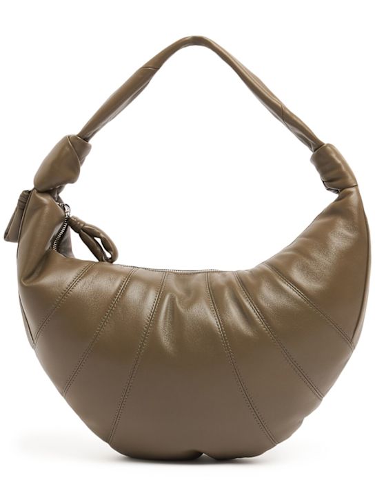 Lemaire: Fortune Croissant soft nappa bag - Dark Khaki - women_0 | Luisa Via Roma