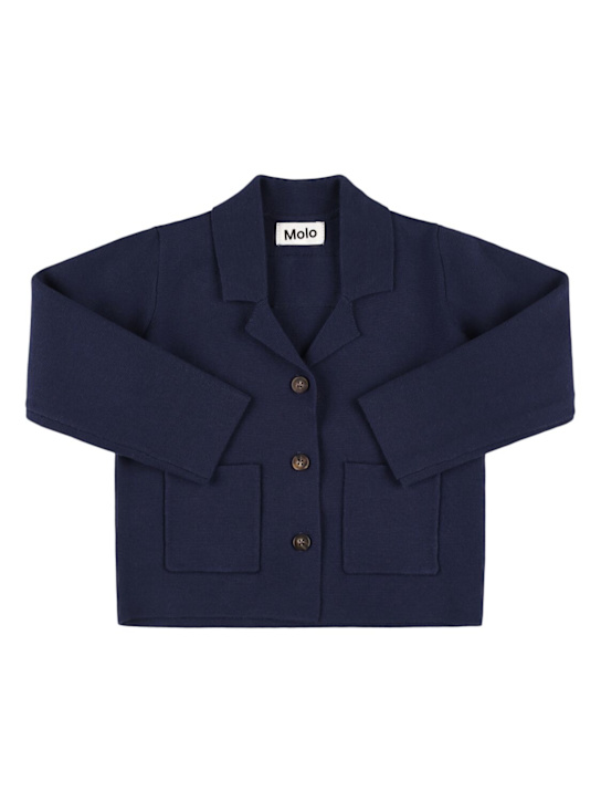 Molo: Organic cotton jacket - Blue - kids-boys_0 | Luisa Via Roma