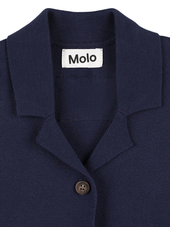 Molo: Organic cotton jacket - Blue - kids-boys_1 | Luisa Via Roma