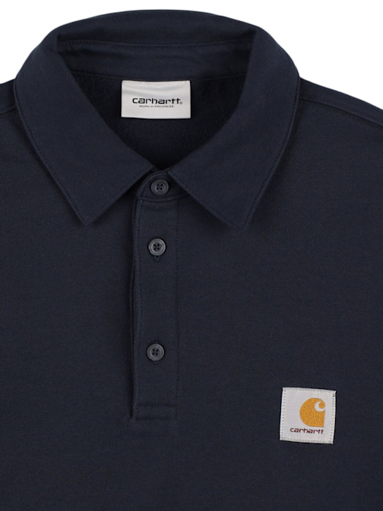Carhartt WIP: Polo棉质卫衣 - 海军蓝 - kids-boys_1 | Luisa Via Roma