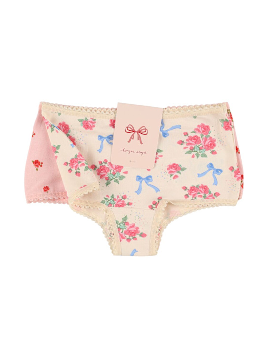 Konges Sløjd: Pack of 2 printed cotton blend briefs - マルチカラー - kids-girls_0 | Luisa Via Roma