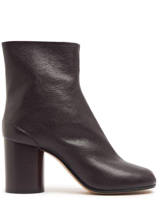 Maison Margiela: Bottines en cuir Tabi 80 mm - women_0 | Luisa Via Roma