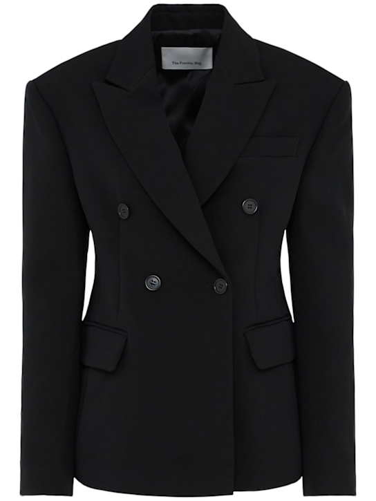 The Frankie Shop: Doyer fitted poly blend blazer - women_0 | Luisa Via Roma