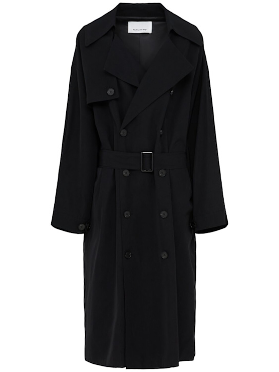 The Frankie Shop: Mavis gabardine oversized trench coat - women_0 | Luisa Via Roma