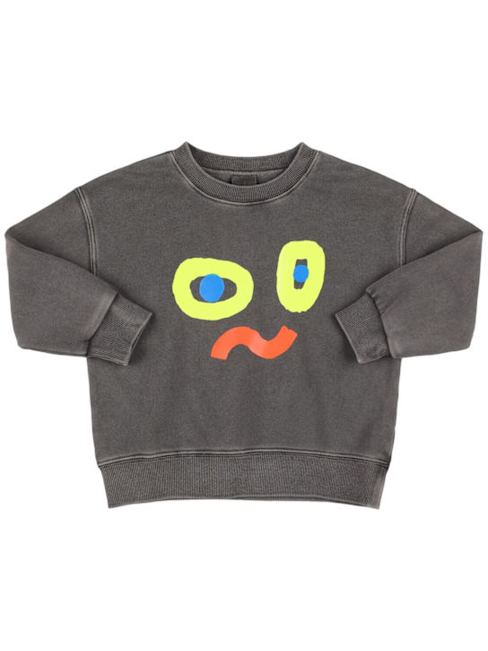 Jellymallow: Printed cotton hoodie - ブルー - kids-boys_0 | Luisa Via Roma