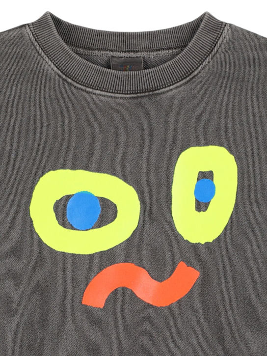 Jellymallow: Printed cotton hoodie - ブルー - kids-boys_1 | Luisa Via Roma