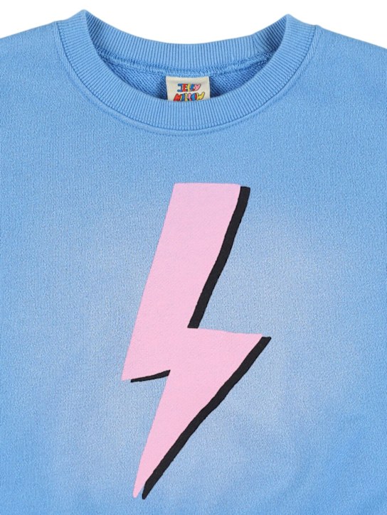 Jellymallow: Felpa in cotone con stampa - Blu - kids-girls_1 | Luisa Via Roma
