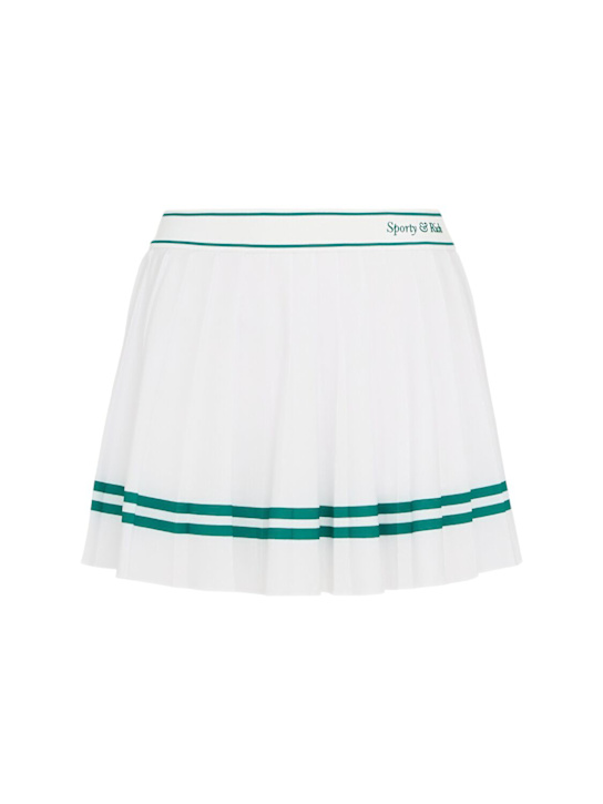 Sporty & Rich: Italic logo pleated skirt - women_0 | Luisa Via Roma