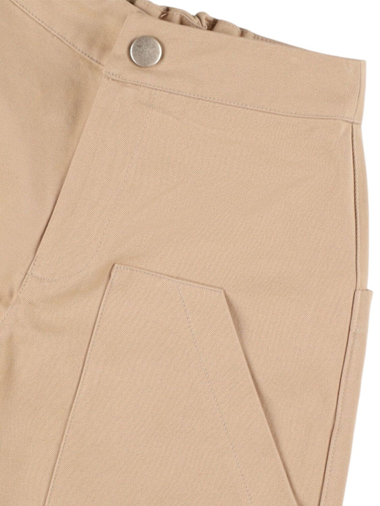 TANGERINE: Pantaloni in cotone - Beige - kids-girls_1 | Luisa Via Roma