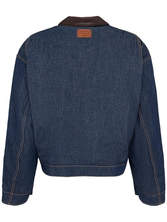 Acne Studios: Indigo denim workwear jacket - Indigo Blue - men_1 | Luisa Via Roma