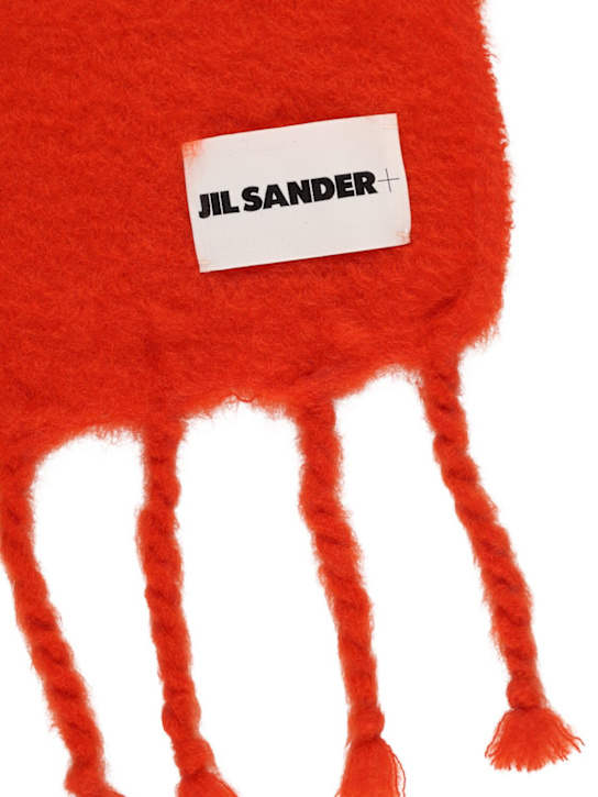 Jil Sander: Logo mohair blend scarf - women_1 | Luisa Via Roma