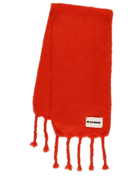 Jil Sander: Logo mohair blend scarf - women_0 | Luisa Via Roma