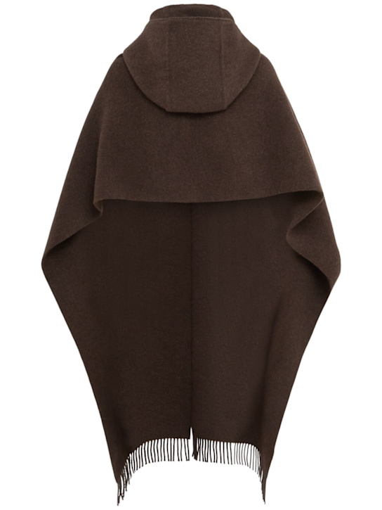Brunello Cucinelli: Hooded wool & cashmere scarf - women_1 | Luisa Via Roma