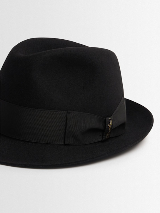 Borsalino: Alessandria wool felt hat - Black - men_1 | Luisa Via Roma