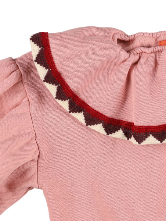 Morning Mess Therapy: Organic cotton blend sweatshirt - ピンク - kids-girls_1 | Luisa Via Roma