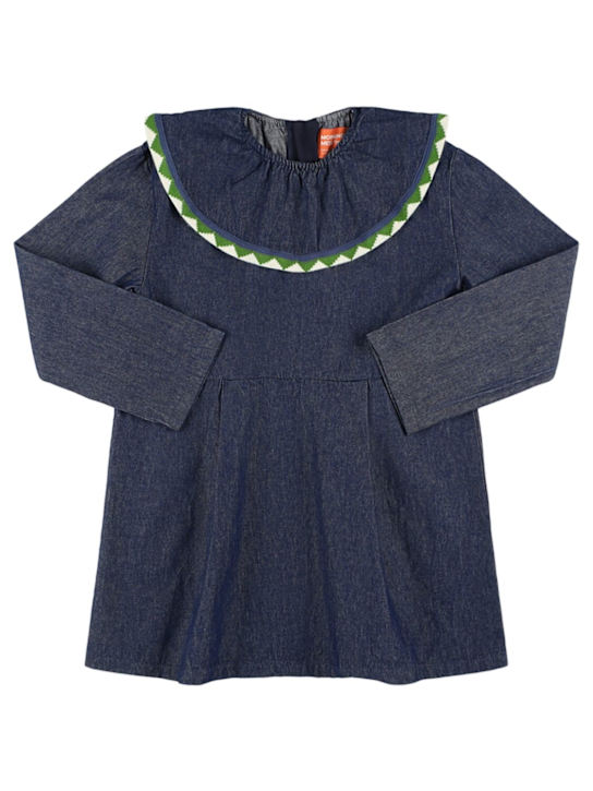 Morning Mess Therapy: Cotton denim dress - ブルー - kids-girls_0 | Luisa Via Roma