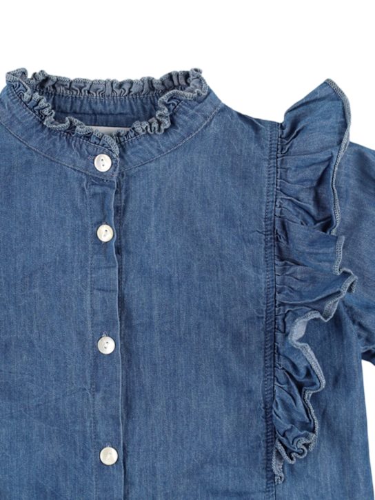 Molo: Camicia in cotone organico - Blu - kids-girls_1 | Luisa Via Roma