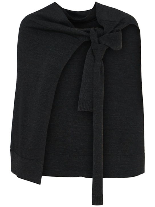 Lemaire: Trompe l'oeil wool scarf - women_0 | Luisa Via Roma